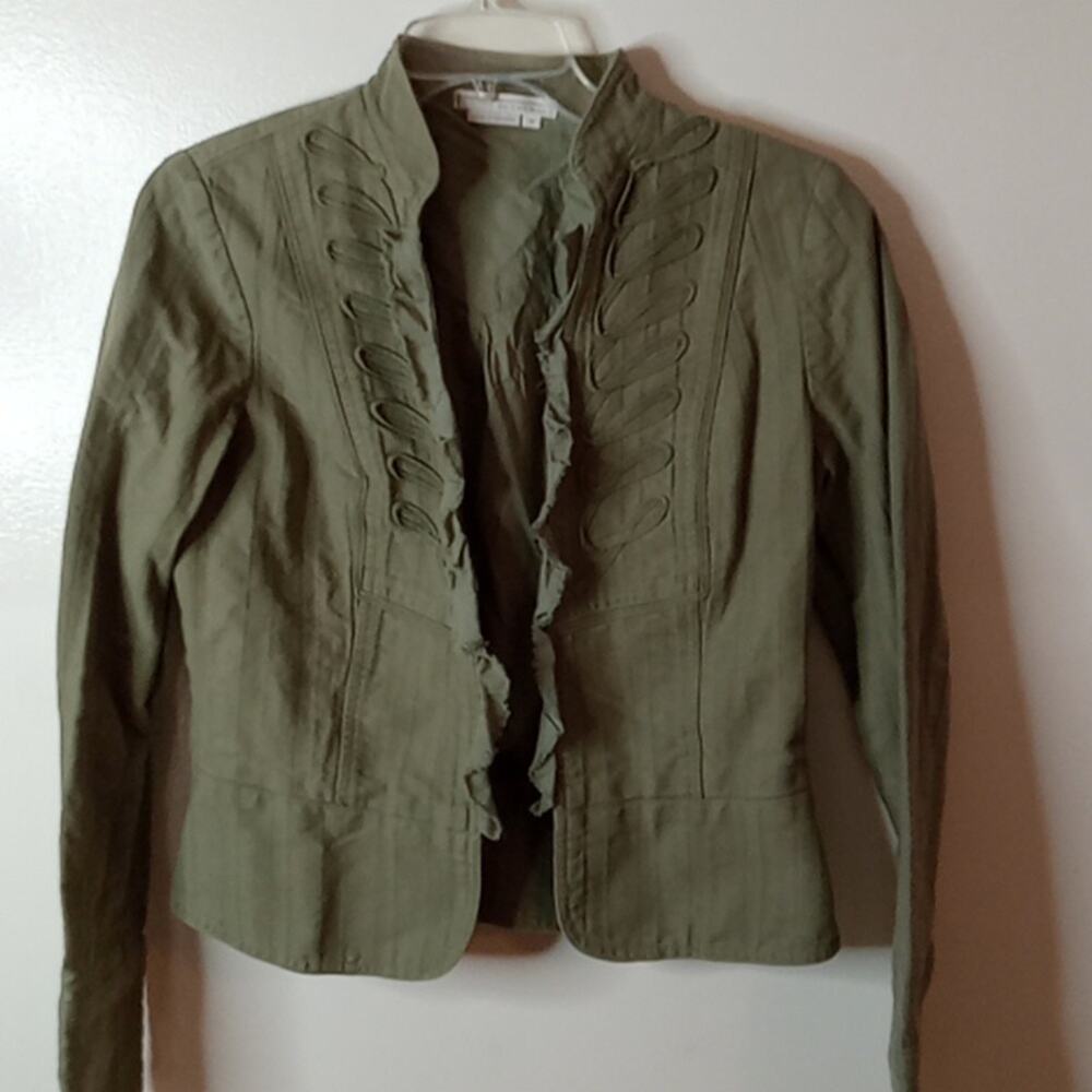 To The Max women's size Medium Olive green jacket. BOHO